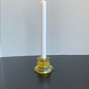 Yellow Depression Glass ‘Duo’ candle/ring holder
